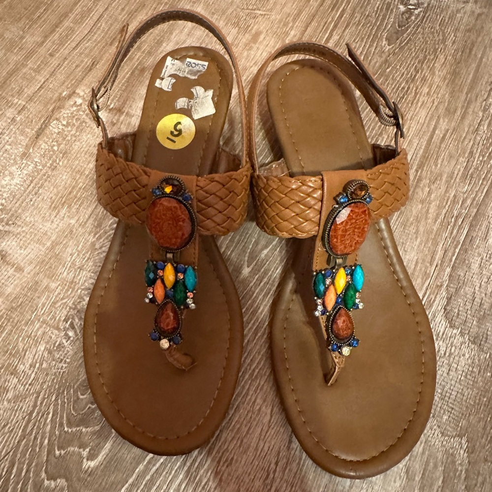 Women’s Sandals, Brown, Size 9